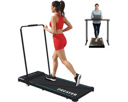 Dreaver 2-in-1 Loopband Inklapbaar 1-10km/u - Inclusief Beschermmat & E-book - Hardloopband - Treadmill - Wandelband - Walking pad - Voor Thuis - Elektrisch - Opvouwbaar
