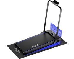 Easystep V12h - Loopband 1-12 km/h met 9% hellingshoek in 3 standen - Incl. Dempende Vloermat/Smeerolie/ Handdoek - Opvouwbaar & Inklapbaar - Wandelband Elektrisch - Walking Pad past onder Bureau - Renband Fitness - Opvouwbare Loopbanden - Walkingpad