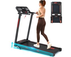 Elektrische Loopband 3,0 pk Motor - Met 12% Helling functie - 1-14km/u Snelheidsbereik - 150 KG Draagvermogen - 12 programma's - Bluetooth