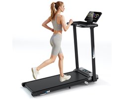 Elektrische Loopband met 11% Helling - Inklapbaar Loopband - 1-12km/u Snelheidsbereik - 150 KG Draagvermogen - LED-display.