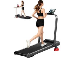 ElevateCommerce – Opvouwbare Loopband met 15% Helling & 10,5 km/u | 2,5 PK Motor | 3 Trainingsniveaus | Compacte Thuis Loopband met LED Display