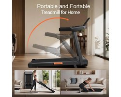 Embelle loopband met 12% helling - elektrische loopband 12 km/u - opvouwbare loopband - LED-display - maximale belasting 136 kg