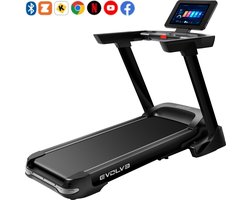 Evolve Fitness HT350TFT - Loopband - Professioneel fitnessapparaat met luxe TFT scherm - WiFi Entertainment Console - Inklapbaar - Elektrische Incline - 14 programma's - BlueTooth HiFi Speakers - MP3 ingang - Hydraulische uitklap - Max. 4.5pk motor