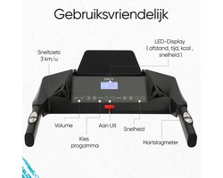 Favy Pro Loopband – Wandelband – Inklapbaar – 0 t/m 14 km/u – 12 Programma’s – Hellingsfunctie – Bluetooth & Ingebouwde Speakers – Inclusief Geluidsdempende Mat – Walking Pad – Zwart