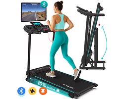 FITAGE Loopband - Wandelband met Tablethouder & Bluetooth voor Zwift & Kinomap - Walking Pad 12km/u & 3 Helling Levels - Treadmill - Loopbanden Elektrisch