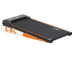 Fitby Loopband - Loopband met helling 5% - 8% - Hardloopband 1-8 km/u - Treadmill - Wandelband - Zwart Oranje