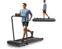 FluxRun Loopband - Inklapbaar - 1-10km/u - Met afstandsbediening en Bluetooth Speakers - Wandelband - Walking Pad - Opvouwbare Loopband - Walkingpad - Treadmill - Loopband Elektrisch