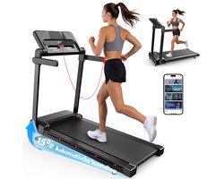 Formill FT54 - Loopband - Snelheid 1-14 km/u - 15% Automatische Hellingshoek - App-compatibel - Ultrastil 700W - LED-display - Ideaal voor Thuis