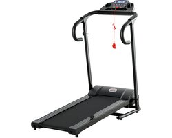 HOMCOM-Motorized Laufband-Metall, ABS, EVA, PP-Kunststoff-123L x 62B x 117H cm-Schwarz