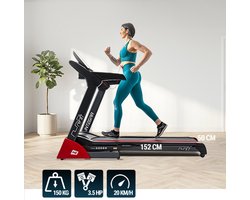 Hop-Sport HS-2800LB – Elektrische Loopband – 20 km/u – 18 Programma’s – Opvouwbaar met Groot Loopvlak – Incl. Hartslagband – 150 kg