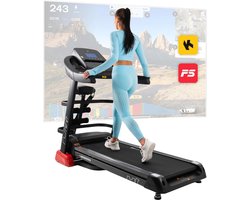 Hop-Sport Loopband HS-4000LB – Elektrische Hardloopband met 4 PK Motor, 20 km/u Snelheid, 12 Programma’s en Schokabsorptie – Inclusief Spierstimulator