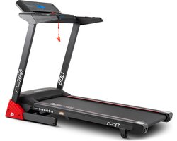 Hop-Sport Opvouwbare Loopband HS-1400LB Bolt voor Thuisgebruik - Elektrische Treadmill met LCD-Display, Bluetooth, MP3- en USB-Speler, HRC-Programma's, App-bediening, Tot 14 km/u, Inclusief Hartslagband
