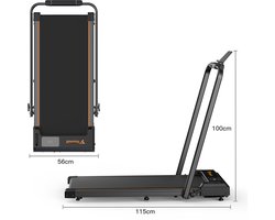 LeeuwenChoice® Compacte Loopband Voor Thuisfitness - Opvouwbaar - Hellingshoek & Handrail - Geluidsarm & Schokabsorberend