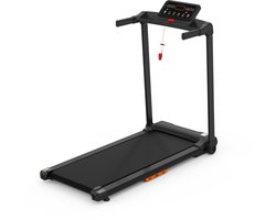 Loopband - 12 km/u - Inklapbaar met Tablethouder - App en Led-display - Staal - Zwart