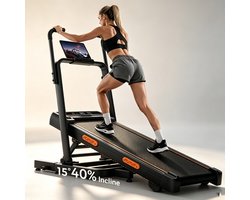 Loopband – de stille krachtpatser met 40% helling en een groot loopvlak (100 x 40 cm) voor veilig en effectief thuis trainen