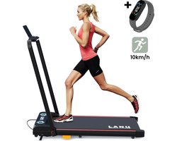Loopband Inklapbaar 2-in-1 - 1-10 km/h - Max 120Kg - Incline - Opvouwbare Walking Pad - Elektrisch - Incl. Hartslagmeter, Afstandsbediening & Tablethouder