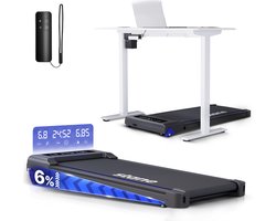 Loopband Inklapbaar en Electrisch - Opvouwbare Loopband met 6% Hellingfunctie - Wandelband - Walking pad voor Fitness of tijdens Thuis Werk - Stane