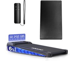 Loopband Inklapbaar en Electrisch Voordeelbundel - Opvouwbare Loopband met 6% Hellingfunctie - Walking pad voor Fitness of tijdens Thuis Werk - Stane