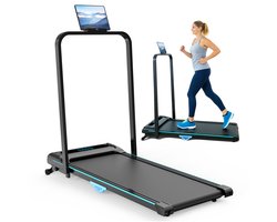 Loopband Inklapbaar Met Helling – Wandelband Voor Thuis – Walking Pad - Hometrainer Met LED Display En Afstandsbediening - Fitness - Zwart