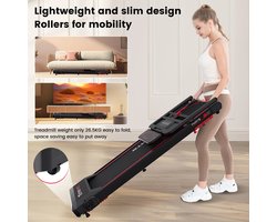 Loopband - Loopband Inklapbaar - Incl. afstandsbediening en Tablethouder - Wandelband - Walking Pad - Opvouwbare Loopband - Walkingpad - Treadmill - Loopband Elektrisch - 1-12 km/u