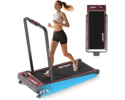 Loopband - Loopband met 15% Elektrische hellingsverstelling - 1-12 km/u - Inklapbaar Loopband - voor thuis & kantoor - Walking Pad - Treadmill - Afstandsbediening - Veiligheidssleutel - Tablet-/telefoonhouder.