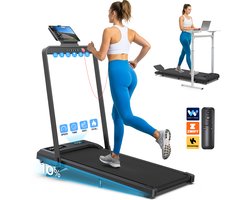 Loopband met 10% helling - Inklapbaar loopband Elektrisch 1-10 km/u - met afstandsbediening en LCD-display - Walkingpad - Treadmill - Zwart