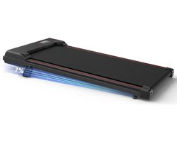 Loopband met 7% helling - 3-in-1 loopband bis 130 kg - 1-8 km/u instelbaar - Oppervlak 38,5 x 90 cm - Zwart