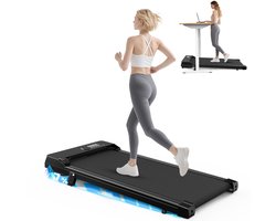 Loopband met 7% helling - Walkingpad Elektrisch 1-8 km/u instelbaar - Motor 2,5 pk - met afstandsbediening en LED-display - Treadmill - Zwart