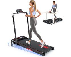 Loopband met 8% Helling - 2,5pk Motor - 1-12km/u Snelheidsbereik - Inklapbaar Loopband - 2-in-1 Walking Pad - met Afstandsbediening - Veiligheidssleutel - Tablet-/telefoonhouder.