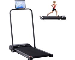 Loopband met armleuningen - Inklapbare armleuningen - met wielen - wandelen of hardlopen - Wandelband - Treadmill - Walking Pad - Instelbare snelheid - Installatievrij - Display met trainingsinformatie - 1—12km/h