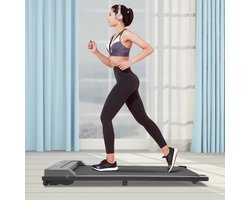 Loopband Onder Bureau – Volwassenen – Zilver – Staal & Kunststof – 120x53x12 cm – Afstandsbediening & LED Display – 1 Stuks – Compact & Stil <40dB – Max 100 kg Draagvermogen