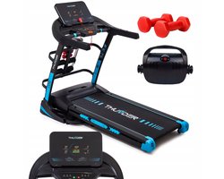 Loopband THUNDER® | CORE-DS-BLACK | Opvouwbaar en efficiënt | Sneltoetsen | Veiligheidssleutel | Transportwieltjes | Bluetooth-app | Luidsprekers | Max. 180 kg |