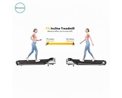 Loopband vouwbaar - loopband met 12% helling - maximale belasting 136 kg - elektrische loopband 12 km/u - opvouwbare loopband voor thuis met 3,0 pk