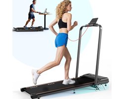 Loopband – Walking Pad – Hardloopband – Wandelband – Loopmat – Compact Inklapbaar – Krachtige 2,5 PK Motor – 7% Verstelbare Hellingshoek