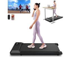 Loopband - Wandelband - Walking Pad - Hardloopband - Loopbanden - 2-in-1 - 2.2HP - 45dB - Vouwbare - Afstandsbediening - App-besturing - voor Thuis en Kantoor - Zwart