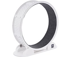 Loopwiel voor Katten, 115x39,5x109 Cm, met Rem & Looppad Van Tapijt, Geschikt voor Huiskatten Tot 13,6 Kg, Trainingsapparaat om Gezondheid & Fitness Te Bevorderen