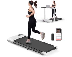 Lunekiss Loopband Onder Bureau – Elektrische Walking Pad – Compacte & Stille Loopband, Thuis/ Kantoor, Bluetooth, Grijs