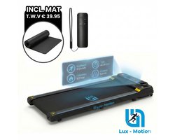 Lux-Motion Elektrische Loopband (1-10 km/u) 003N – Inklapbare Wandelband voor Thuis & Kantoor – Met Bluetooth & FitShow App – Inclusief Gratis Beschermmat (t.w.v. €39,95) – LED Display & Afstandsbediening