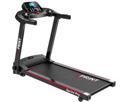 MegaGoods Sprint Pro - Elektrische loopband inklapbaar met armleuningen - 1–12 km/u - LCD display met 12 programma's - Hellingsfunctie - Incl. Flessen / Tablethouder - Bluetooth met speakers