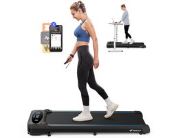 MERACH 3-in-1 Loopband voor Thuis - 1-6 km/u Wandelband met LCD-scherm - Walking pad met App - 2.75HP Treadmill - Incl. afstandsbediening - Compatibel met Kinomap/Zwift