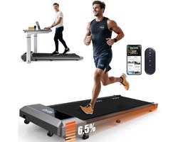 MettleMatic loopband voor thuis met Bluetooth - helling van 6,5% - 2,25 pk motor - 100 kg draagvermogen - snelheid van 1-6 km/u - loopvlak met 7 lagen - geen installatie vereist