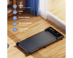 Mila Shop Inklapbare loopband - Loopband fitness - Opvouwbare loopband - Loopband elektrisch - Wandelband - Hardloopmachine - Zwart - 106x50x10cm