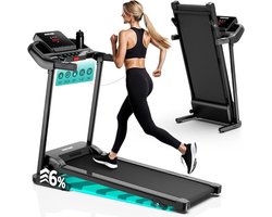 MMP®Loopband Inklapbaar - Loopband Fitness - Loopband - Zwart - 82cm x 71cm x 31cm