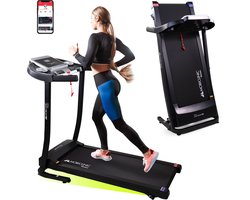 Mobiclinic ETNA - Opvouwbare loopband - Tot 12 km/u - Verhoogsysteem 4% - Bluetooth-luidspreker - App LCD-scherm 139x61x113 cm - Stil