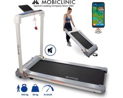 Mobiclinic Tibet - Inklapbare Loopband - LED display - Tot 14km/u - APP training - Toestelhouder - 1100W - Max. gewicht 100 kg - Bluetooth - 20 snelheden - ZWIFT Video Training App - Noodstop