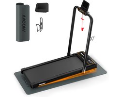 Moovv SmartStep Pro v3 Incline - Loopband Inklapbaar met 10% Hellingfunctie 1-12km/u - Met Accessoires - Walking Pad - Inklapbare Treadmill - Opvouwbare Wandelband Elektrisch - Fitness voor Thuis