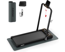 Moovv SmartStep Pro v3 - Loopband Inklapbaar 1-12km/u - Met Accessoires - Walking Pad - Inklapbare Treadmill - Opvouwbare Wandelband Elektrisch - Fitness voor Thuis