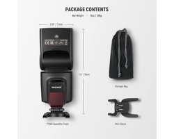 NEEWER TT560 cameraflitser Speedlite Compatibel met Canon Nikon Panasonic Olympus Pentax en andere DSLR-camera's, digitale camera's met standaard flitsschoen