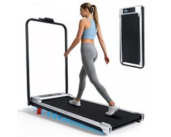 NETTLIFE 4-in-1 Inklapbaar Loopband | Walking Pad met 6% Helling tot 10 km/h | Stille Treadmill voor Thuis & Kantoor met Afstandsbediening en LED-display
