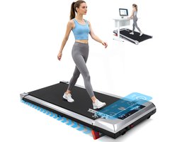NETTLIFE 4-in-1 Walking Pad Loopband | Inklapbaar Tot 10 km/h Met 6% Helling & LED-Display | Stille Treadmill voor Thuis & Kantoor